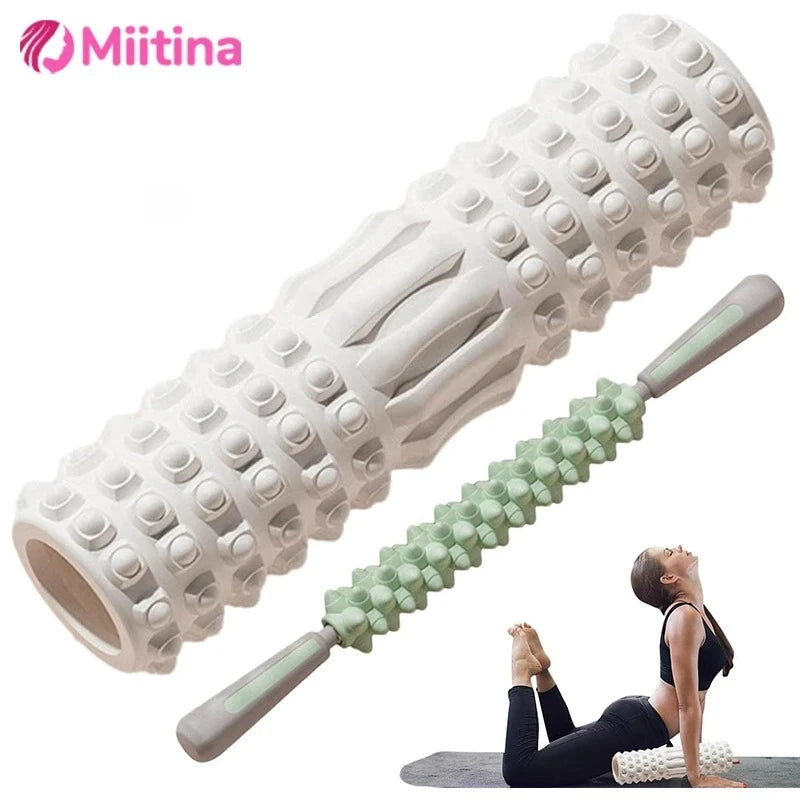 30cm Yoga Column Gym Fitness Pilates Foam Roller Exercise Back Massage Roller Yoga Brick Home Fitness Equipment in Legs & Arms