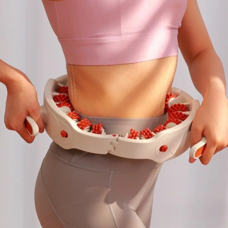 Multi-function Ring Leg Massager Massage Roller Detachable Handles for Full Body Neck Shoulder Abdominal Muscle Slimming